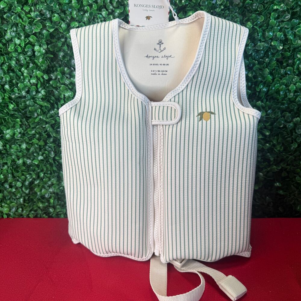 Konges Sløjd Striped Kids Life Vest - White